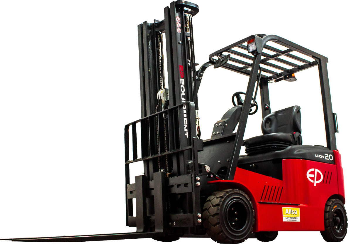 Commercial forklift unloading heavy pallets in Wood Green